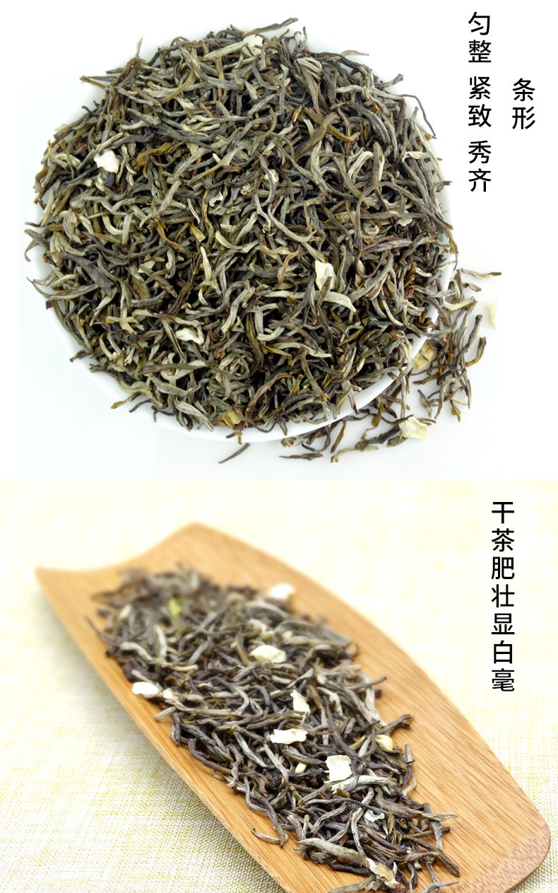 车里湾茉莉花茶浓香型广西横县茉莉小白毫茶叶250g2盒共500g茉莉毛尖