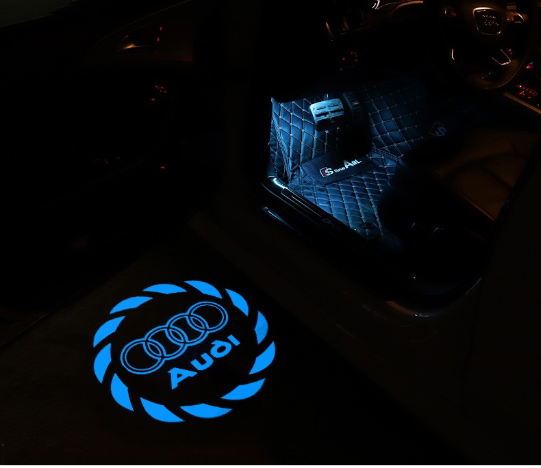 进初适用于奥迪迎宾灯a6la4lq51q5q3a3a6q7改装车门3d动态汽车氛围灯