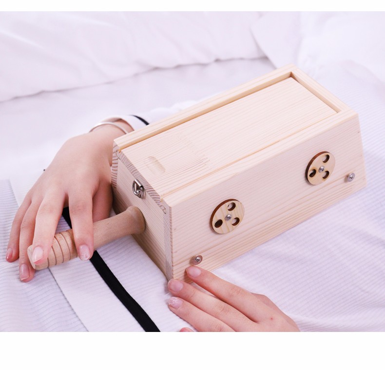 孔大号随身灸全身通用艾柱温灸器美容院艾灸馆家用艾灸箱 实木艾灸盒