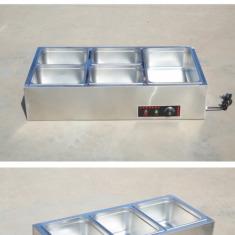 百达慕尚快餐保温台台式保温售饭台商用小型不锈钢台式电加热保温汤池