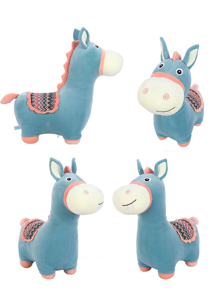 可爱驴公仔小毛驴毛绒玩具睡觉抱枕大娃娃生日礼物男女孩创意玩偶粉色