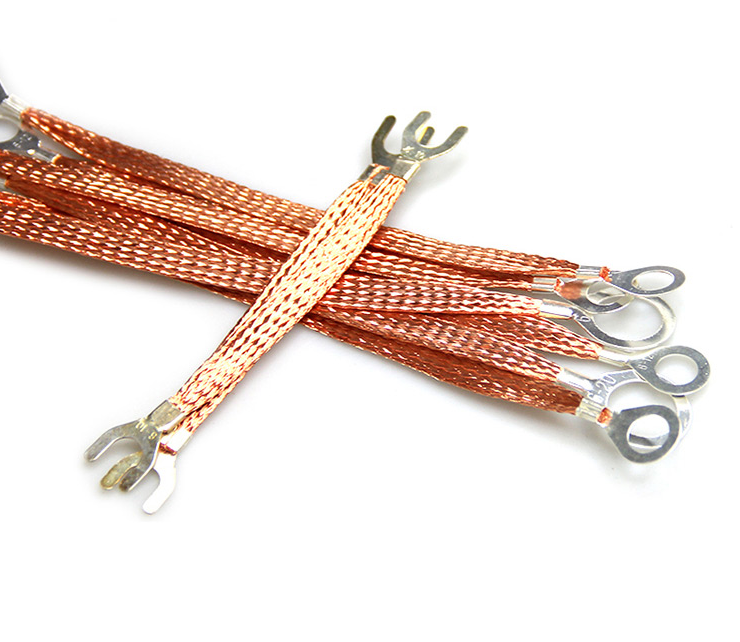 法兰跨接线 铜编织线 管道连接线 纯紫铜镀锡 防静电防爆接地线 20 l=