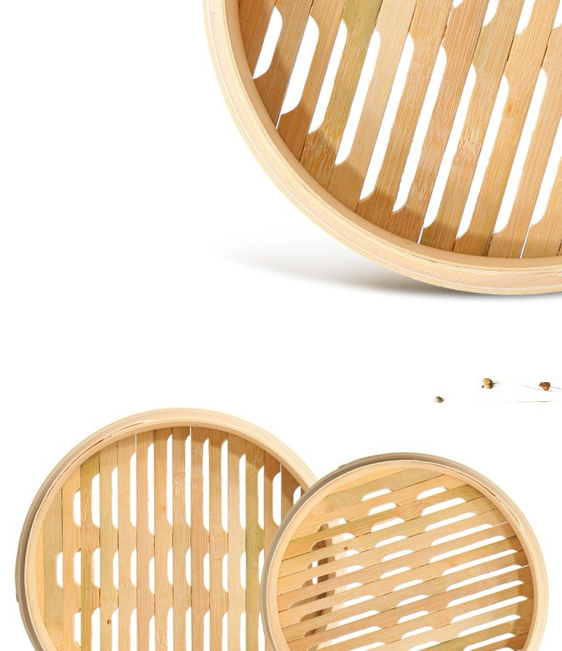手工竹蒸笼家用加高加深商用小笼包蒸格大小号竹制笼屉篦子 27cm加深