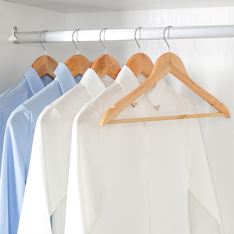 实木衣架宿舍衣挂防滑木质木头用衣服撑子家用学生衣撑木制架酒店