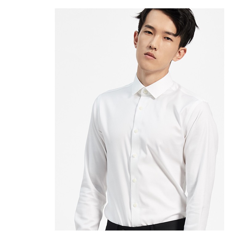 hany免烫白衬衫男商务长袖修身高端新郎结婚休闲男士西装衬衣春秋