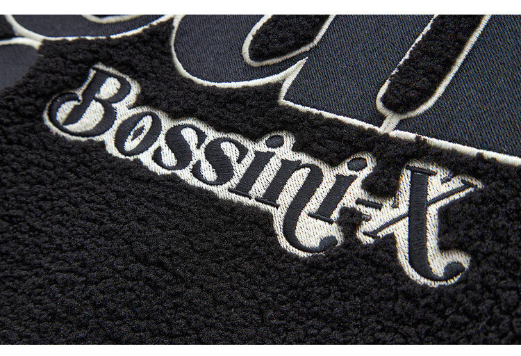 堡狮龙bossini bossinix潮牌男装美式学院风摇粒绒夹克男宽松保暖上衣