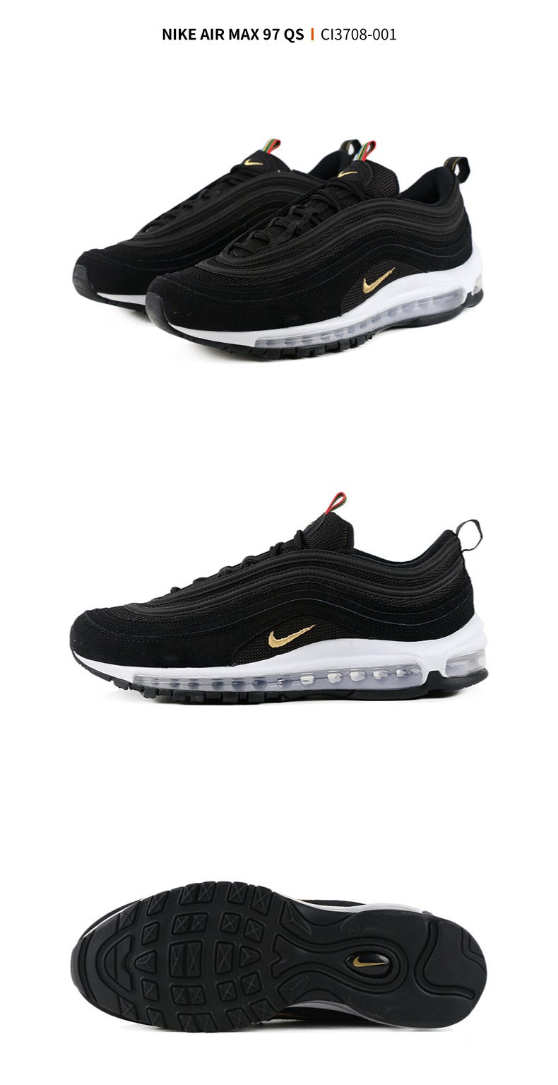 耐克nike男鞋2024春季新款max97子弹头运休闲全掌气垫鞋减震跑步鞋