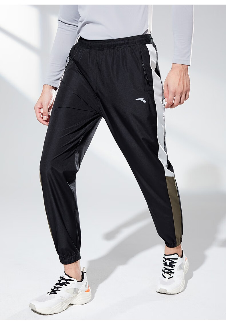 安踏运动裤男士暴汗裤运动长裤2020冬季裤子速干束脚休闲修身小脚长裤