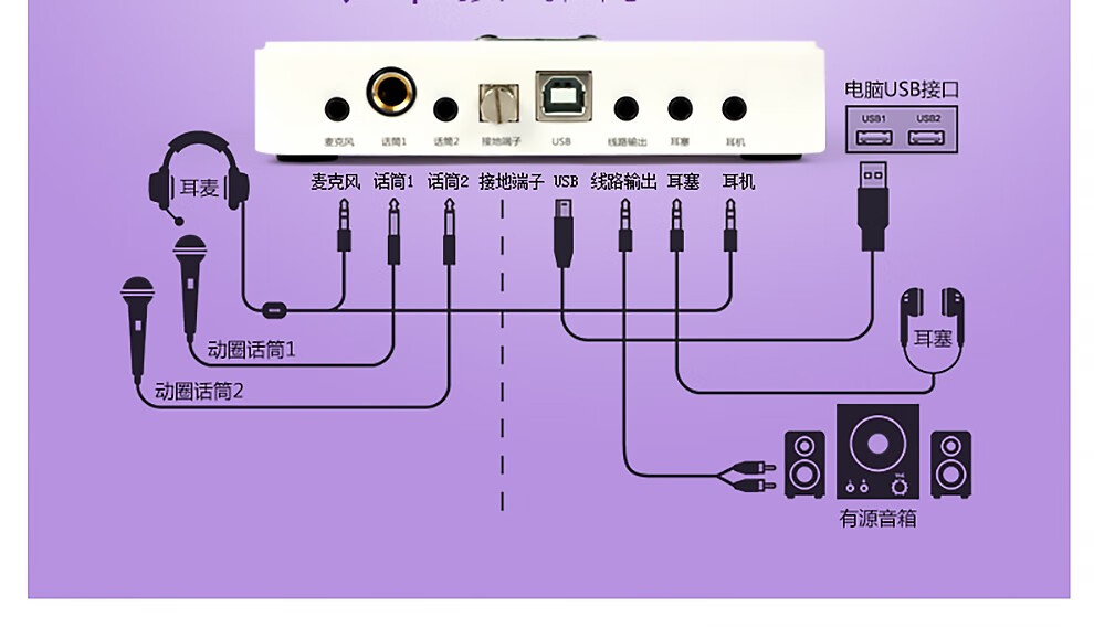 客所思p10 usb独立外置声卡套装通用设备全套接电脑笔记本台式机手机