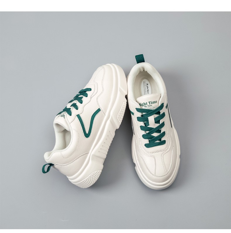 奥古狮登小白鞋女基础百搭休闲鞋女学生韩版ulzzang平底板鞋老爹白鞋