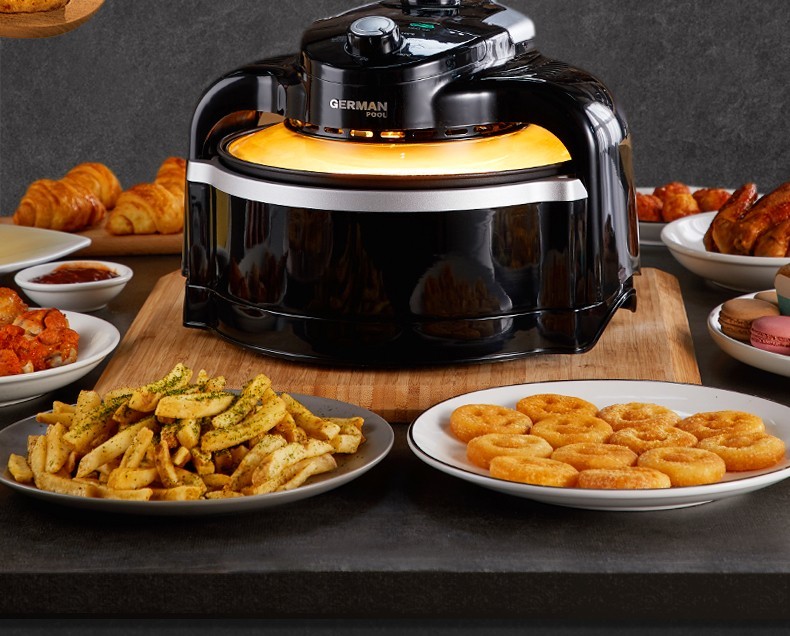 德国宝germanpool无油空气炸锅新品家用智能无烟可视天窗光速气炸锅ck