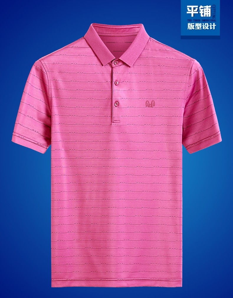 正品恒源祥短袖t恤男 中年男士休闲薄款高档真丝polo衫 2020夏季新款