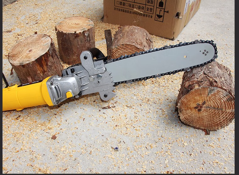 妙有 角磨机改装电链锯家用电锯小型多功能伐木锯手持链条配件 角磨