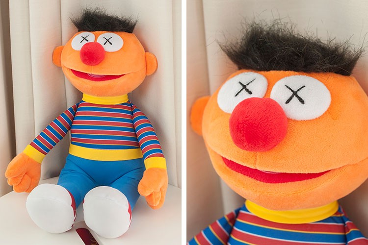 kawsx芝麻街联名款毛绒玩具日本公仔玩偶同款限量娃娃新年礼物艾莫