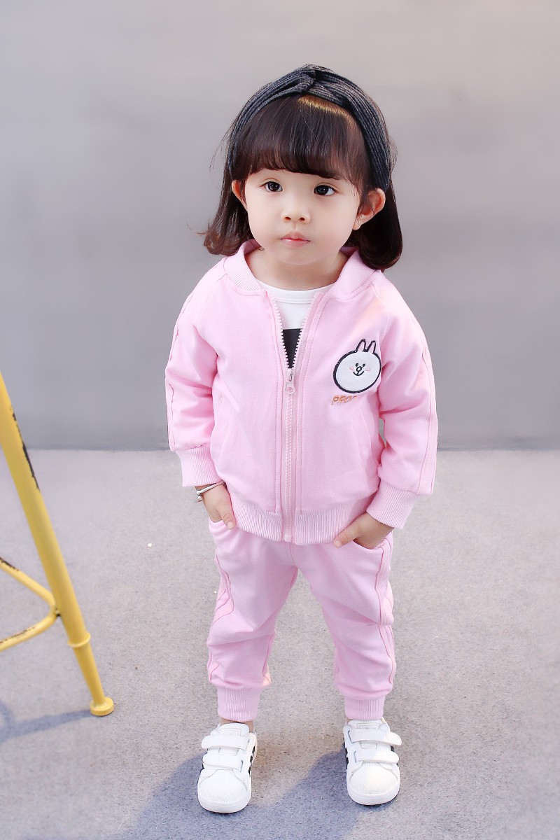 童装女童套装春秋装宝宝小童运动休闲两件套外套小女孩春季春天衣服两