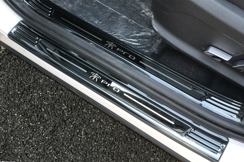 后护板宋prodm/ev改装汽车用品配件 宋pro门槛条【银色-黑标】内置4片