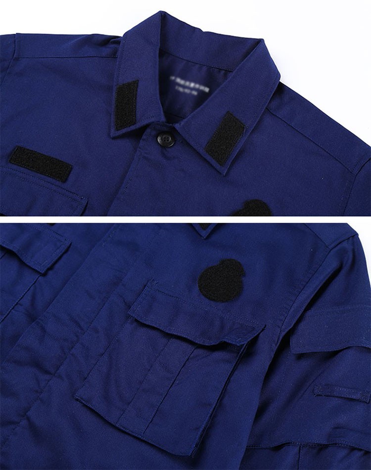 正消19防员火焰蓝迷彩服新款作训服深蓝色防火焰体能训练服工作服