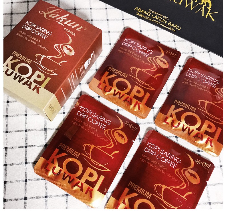 拉昆lakungayo猫屎咖啡印尼麝香猫非圈养猫屎咖啡挂耳速溶挂耳式黑