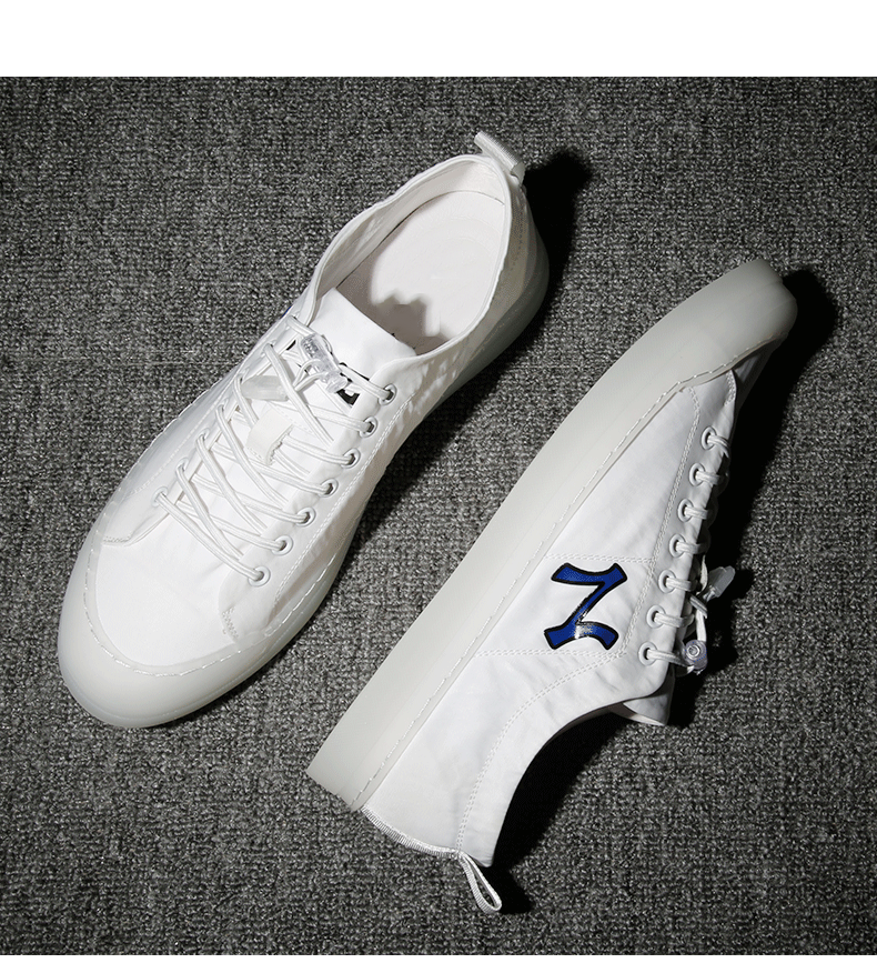 石末shimo帆布鞋男网红百搭透气果冻鞋男夏季白色休闲男鞋子90739白色