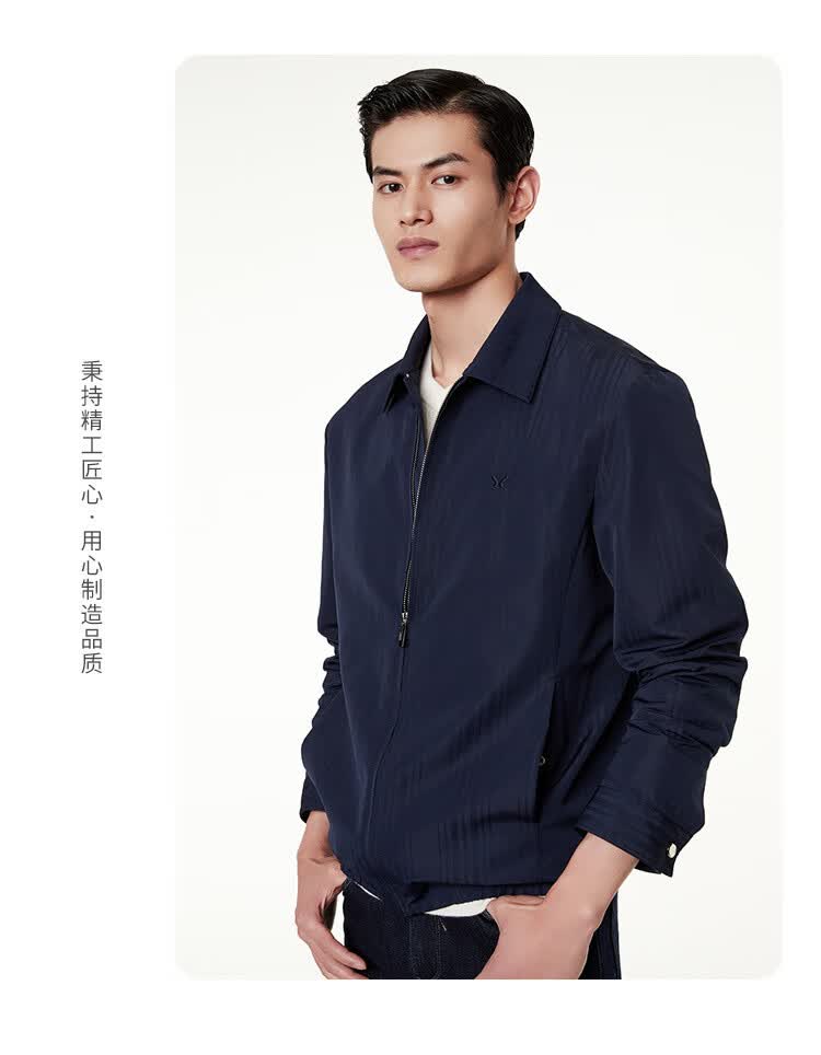 九牧王joeone 男装夹克秋季商务户外男士时尚棒球服运动休闲外套男