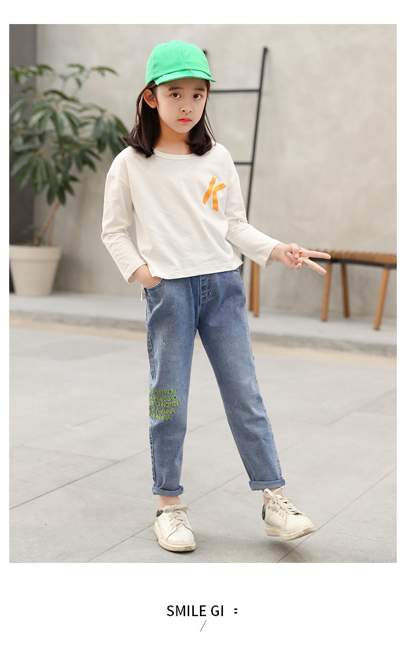 童话米琪童装女童牛仔裤春秋儿童百搭休闲长裤中大童春装新款2020韩版