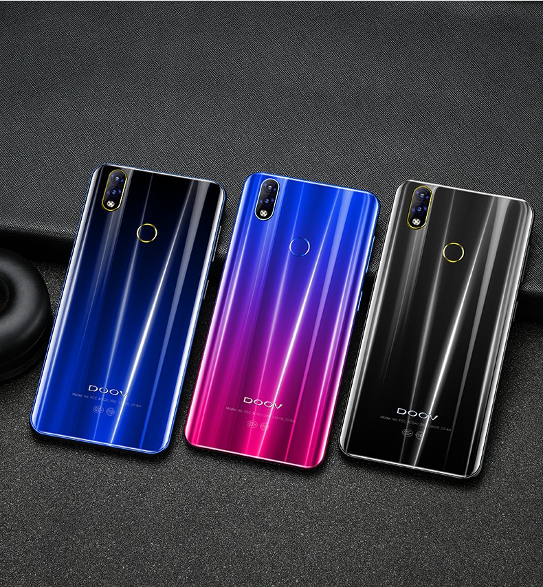 朵唯doovd1水滴全面屏全网通4g超薄智能手机学生老人手机渐变蓝4gb