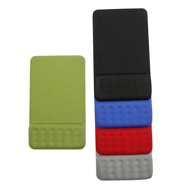 鼠标垫创意记忆硅胶办公手枕鼠标手托3d手腕垫鼠标垫加厚心形蓝色