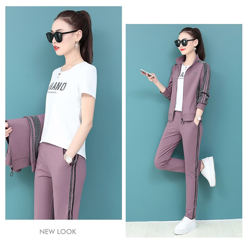 劳伦蒂妮 春秋卫衣女运动套装新款品牌运动服套装女时尚女装休闲运动