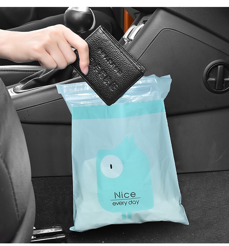 艾可斯 汽车车载垃圾袋垃圾桶粘贴式创意可爱卡通车内用清洁袋垃圾