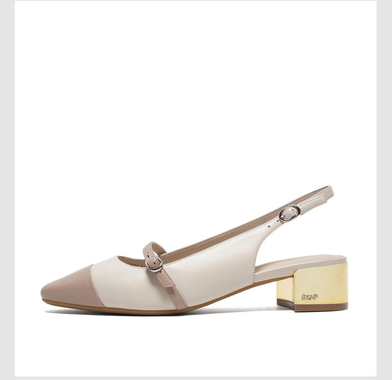 skap圣伽步女鞋甜美拼色女凉鞋2020新款n1ibg501橙色35