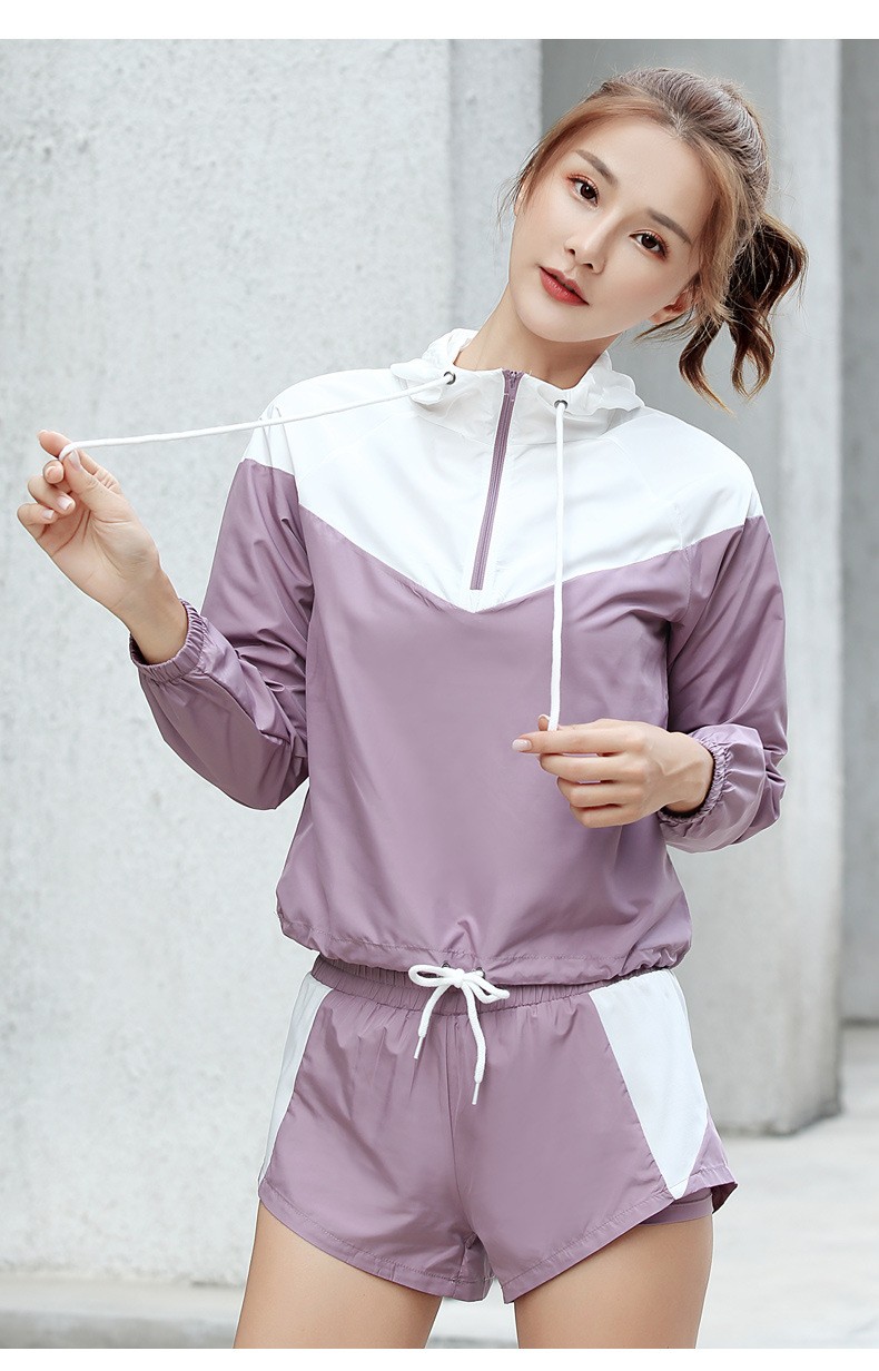 女跑步服运动健身服套装时尚休闲六件套吸汗速干套装 8043粉色六件套