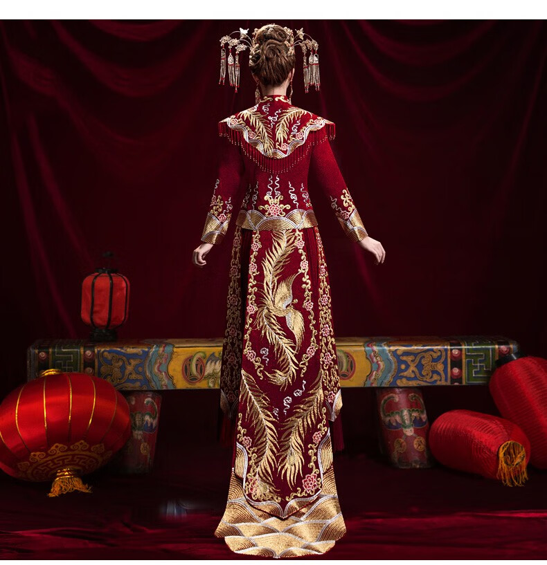 yeeloca 秀禾服新娘中国风复古2019新款结婚礼服中式婚