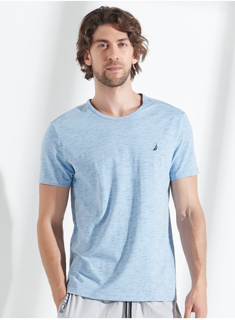 诺帝卡(nautica) 2020夏装新款圆领上衣男士精梳棉透气吸汗家居上装