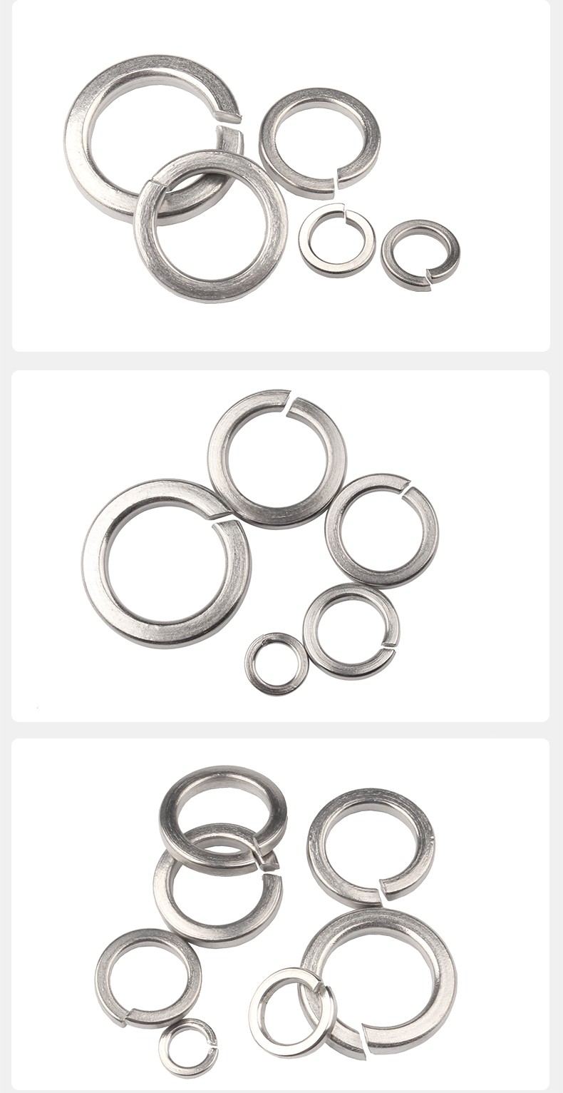 固万基304不锈钢开口弹垫/开口弹簧垫圈金属华司弹性垫片挡圈m2m2.