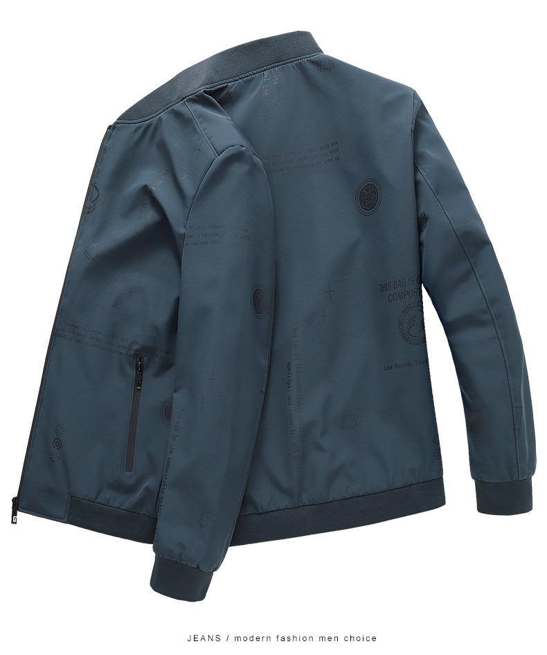 美国保罗夹克男中年2020春夏季新款男士薄款男式休闲夹克外套 209墨绿