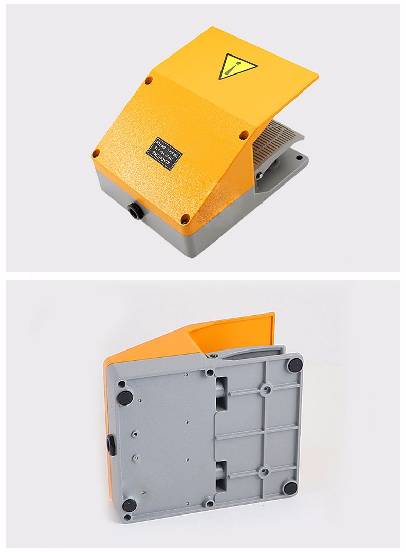 cy全铝壳脚踏开关双踏折弯机剪板机ydt115黄盖灰盖ydt116双联双踩