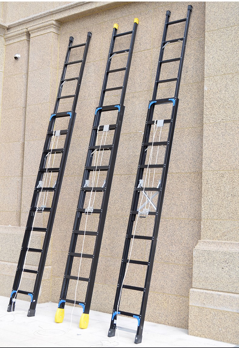 全国发货加厚扶梯多功能梯梯子伸缩伸缩升降工程梯子铝合金收缩直梯