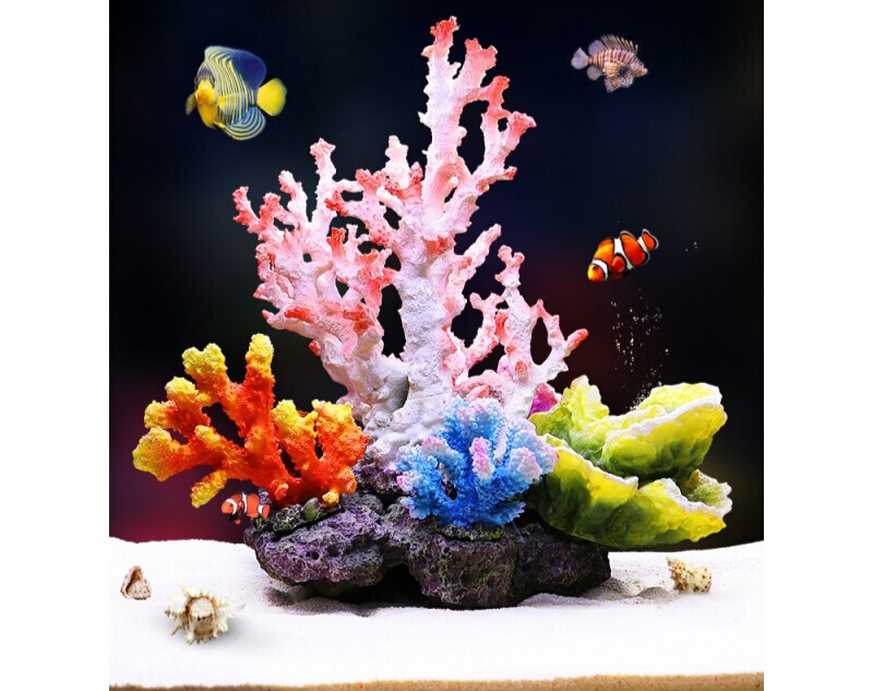 仿真珊瑚鱼缸造景礁石假山假珊瑚石造景装饰水族箱摆件海水缸布景045d