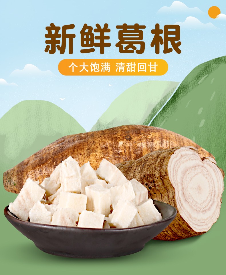 帆儿庄园新鲜葛根黄葛煲汤无渣生葛根水晶粉葛苗现挖