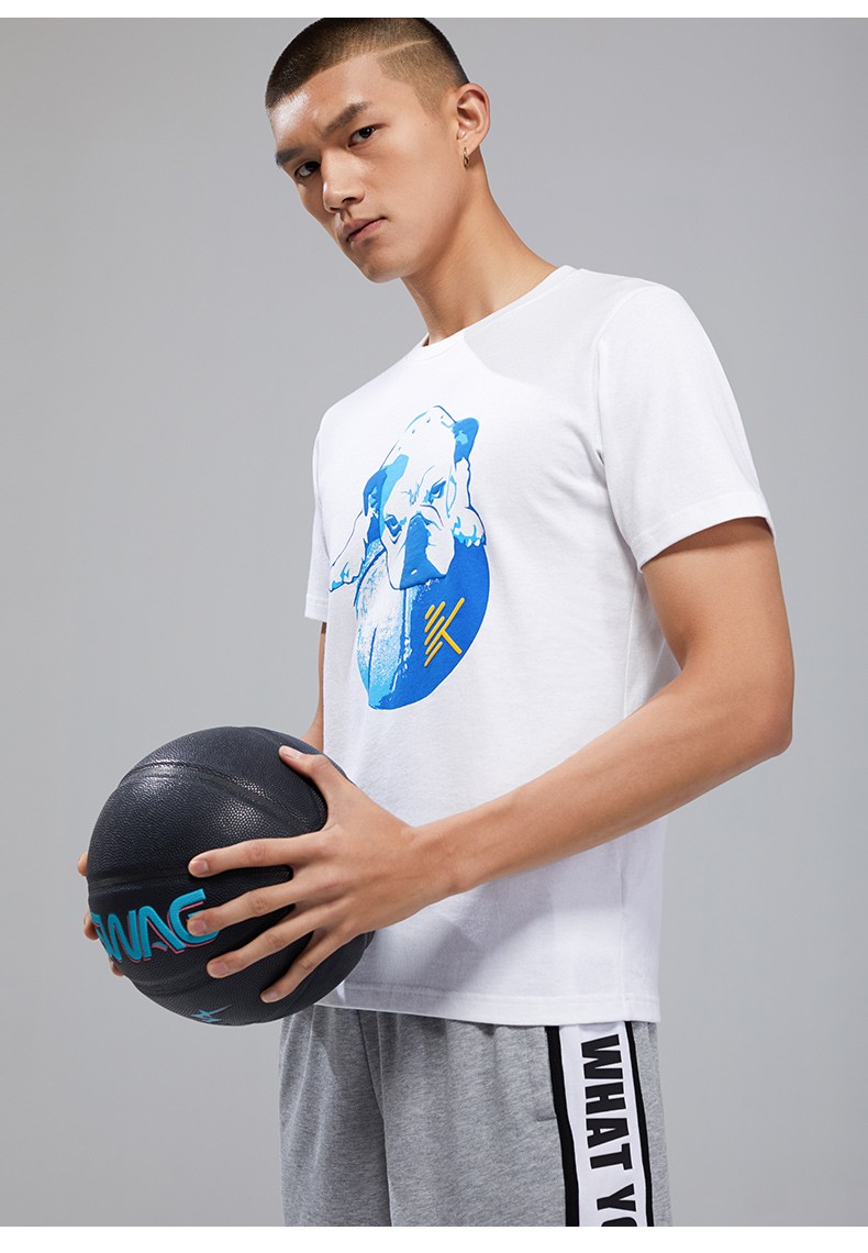 安踏运动t恤男 2020夏季新款男kt&rocco同款短袖圆领印花152011143 -1
