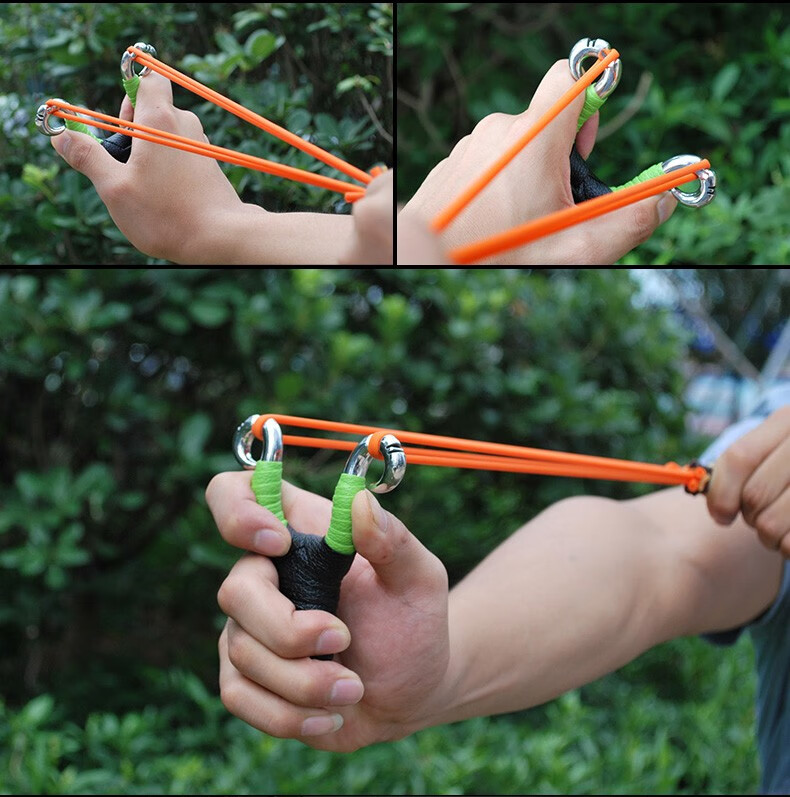 探露精准户外弹弓不锈钢传统羚羊弹弓反曲扁皮筋弓架竞技免绑弹弓器