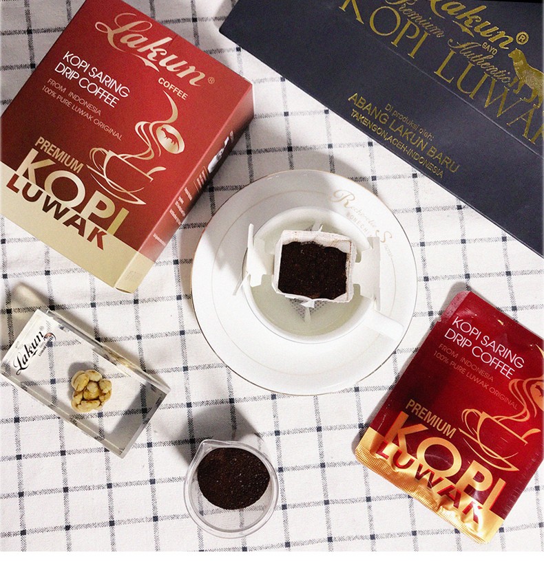 拉昆lakungayo猫屎咖啡印尼麝香猫非圈养猫屎咖啡挂耳速溶挂耳式黑