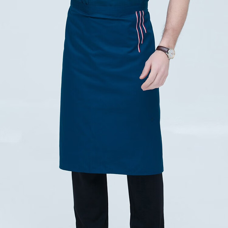 酒店厨师围裙 服务员工作围裙 咖啡店男女工作半身围裙西餐厅围裙