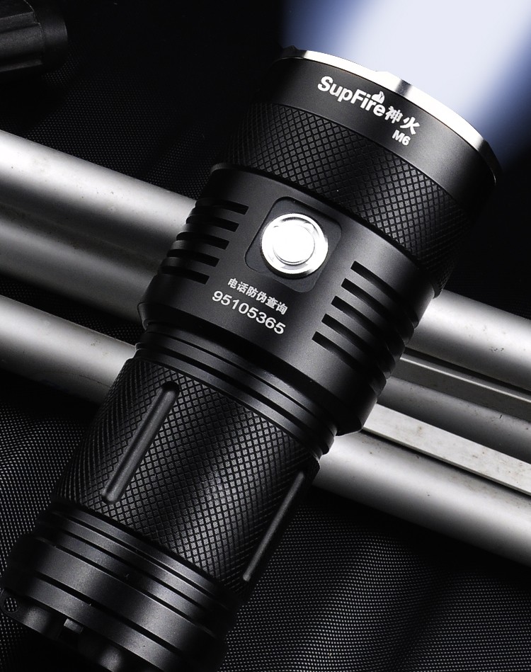supfire神火m6强光手电筒可充电式大功率三t6灯芯超亮大泛光户外探险