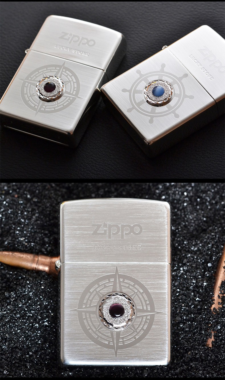 zippo煤油打火机年货情人节礼物美国原装进口日韩版之宝防风拉丝打
