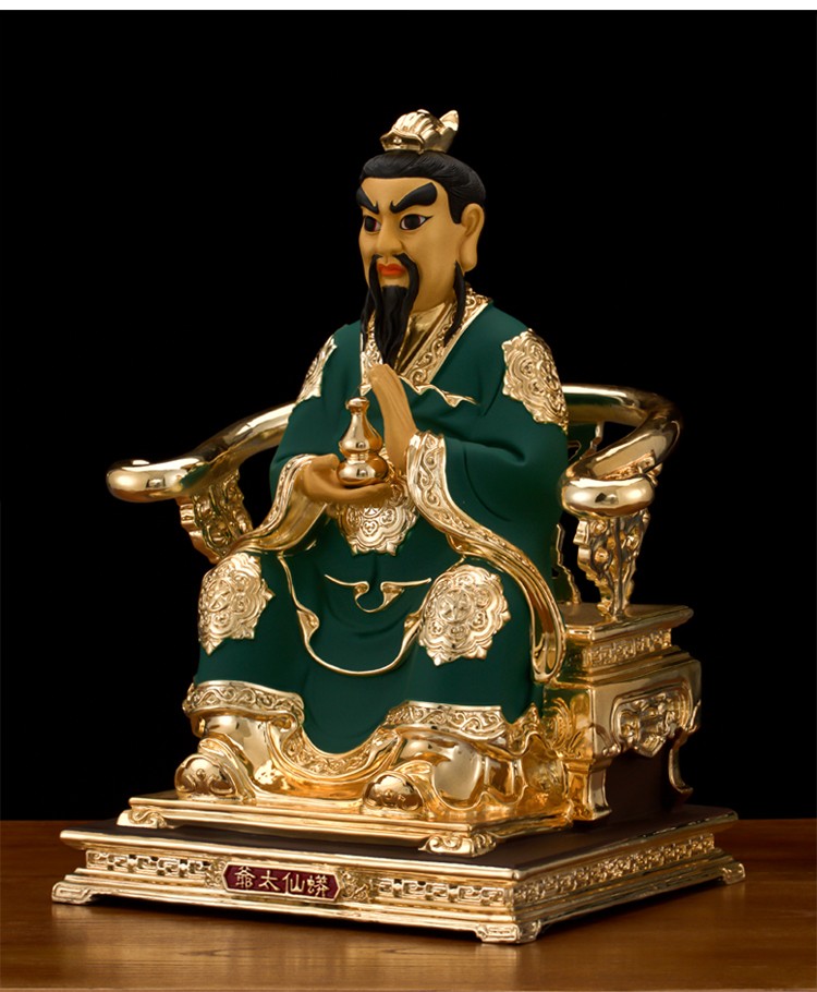 圆通佛具 台湾纯铜彩绘常仙太爷太奶 莽仙太爷太奶东北保家仙家居供奉