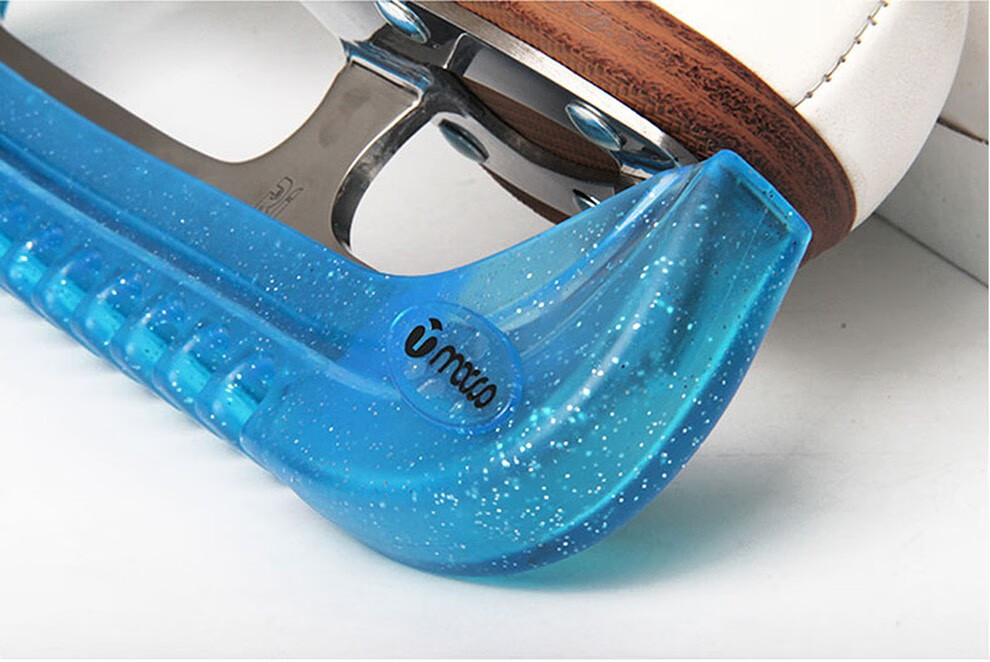 米高冰刀套儿童花样滑冰可调刀片冰球刀架套溜冰成人防滑耐磨 水晶蓝