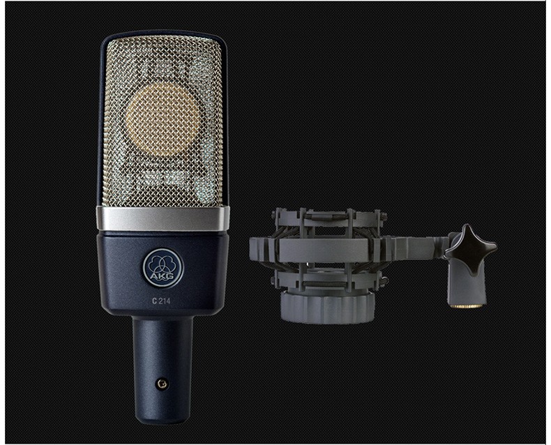 爱科技akgc214电容麦克风话筒声卡套装设备全套主播直播k歌录音话筒