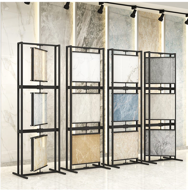 瓷砖旋转立式多功能展示架地砖色板架大理石样品架石材陶瓷展架 单层