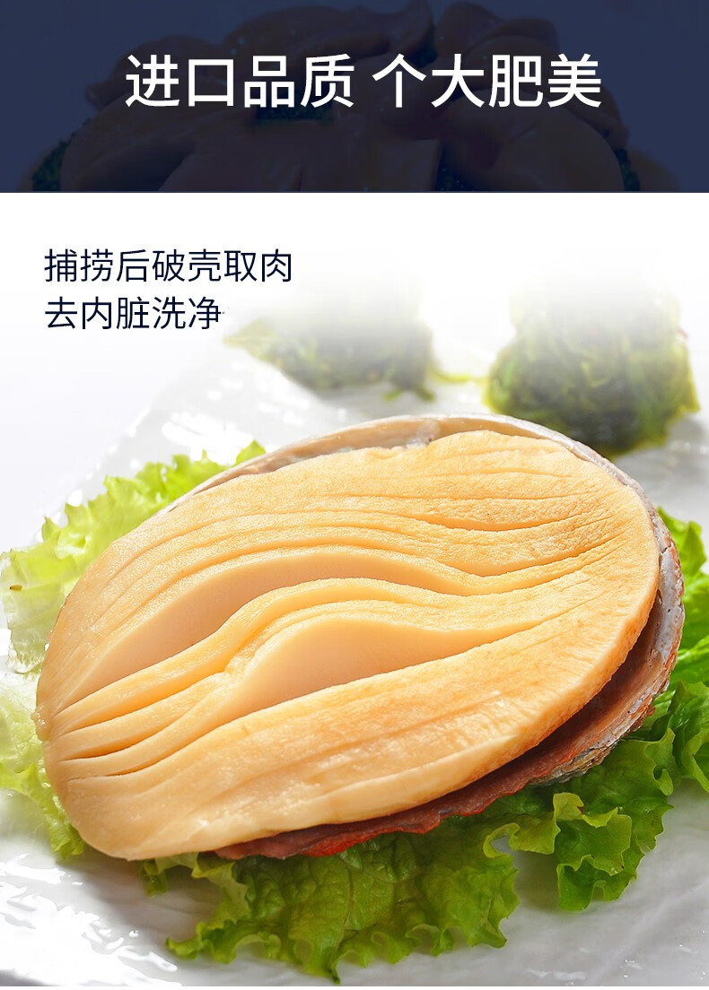 礼盒装海唤黄金鲍特大带壳螺肉佛跳墙食材400500g只3只装口感鲜如鲍鱼